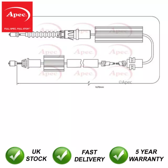 Hand Brake Cable Rear Apec Fits Jaguar X-Type 2001-2009 2.0 D 2.2 2.5 3.0