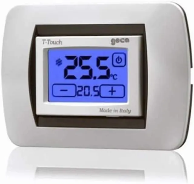Thermostat Encastré Écran Tactile Numérique Blanc Geca 35301652