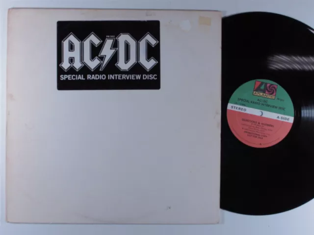 AC/DC Special Radio Interview Disc ATLANTIC LP promo with cue sheet m