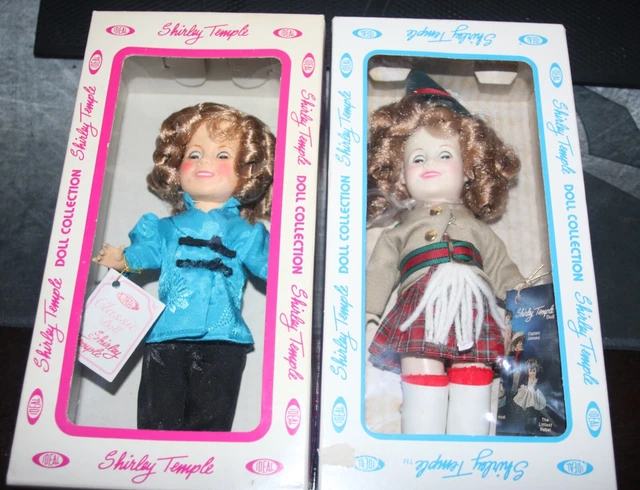 Lot of 2 1982 New IDEAL SHIRLEY TEMPLE DOLL ORIGINAL WEE WILLIE WINKIE + Asian