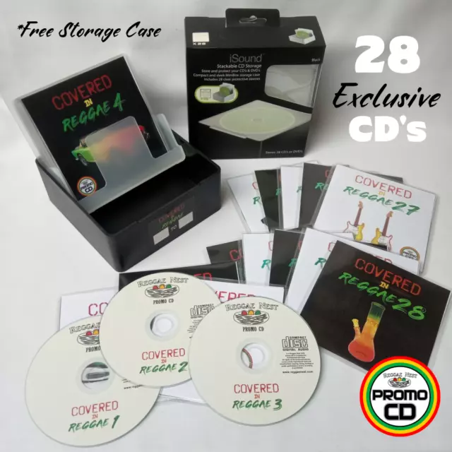 Covered In Reggae Collectors Box Vol 1-28 CD Collection & FREE stackable storage