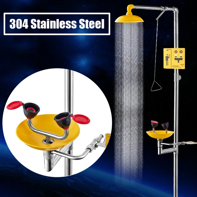 VEVOR EMERGENCY EYEWASH Eye Safety Combination Emergency Shower