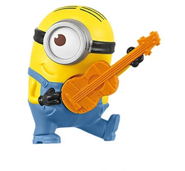 McDonalds Minion Movie 2015 Meal Toy Figure Guitar Playing Stuart Rockstar