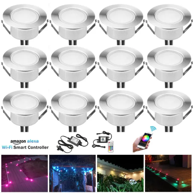 WIFI 61mm LED Lights Deck/Plinth/Kickboard/Recessed/Kitchen/Patio-RGB+Warm White