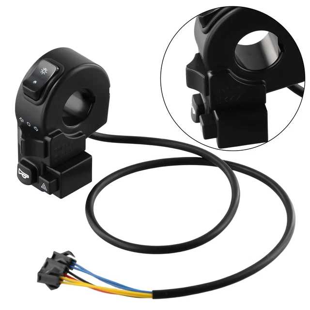 Commutateur 3-en-1 Pour Vélo électrique SHYEKYO – Phare, Clignotant, Klaxon – ABS étanche, Installation Facile