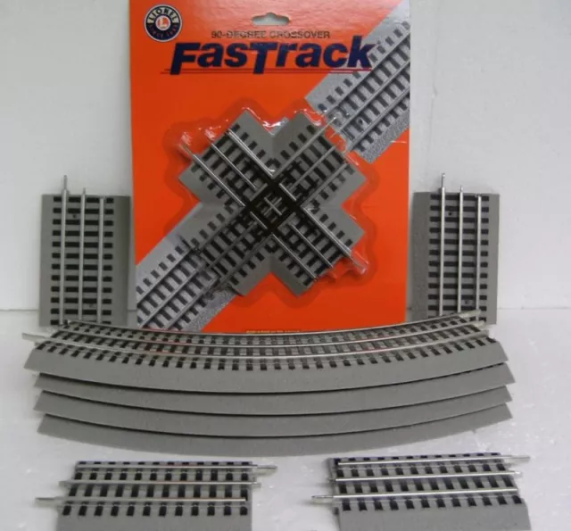 LIONEL FASTRACK O GAUGE FIGURE 8 TRACK PACK ADD ON 40x60 to figure 8  6-12030-NB