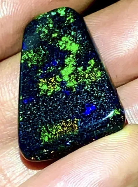 Australian Black Boulder Opal Matrix Pendant Opal Jewelry 25ct Size 31x20x5mm
