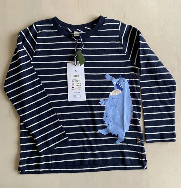 Top Joules Atwood Monster Boys età 5 anni nuovo con etichette