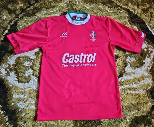 Vintage Swindon Town Football Club Home Shirt 1995/97 Small Mizuno Castrol