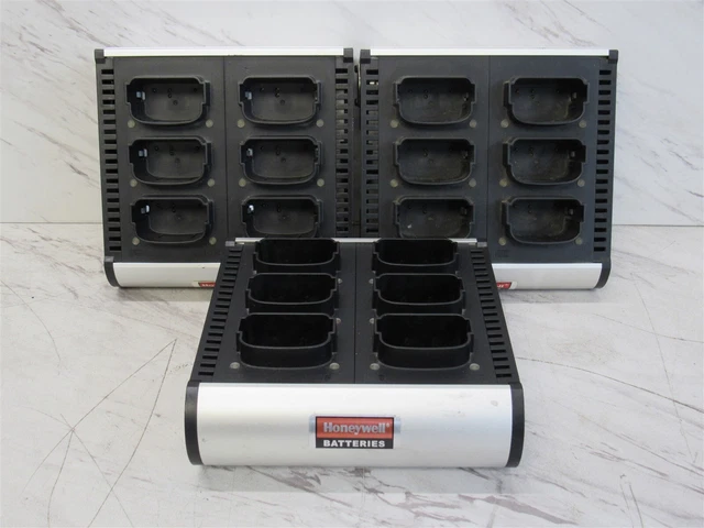 Lot of 3 Honeywell 6 Bay MC9000 Battery Charger Base HCH-9006