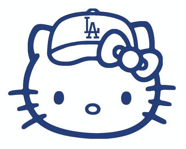 HELLO KITTY LOS Angeles Dodgers Iron On Transfer Light/Dark Fabrics 3.
