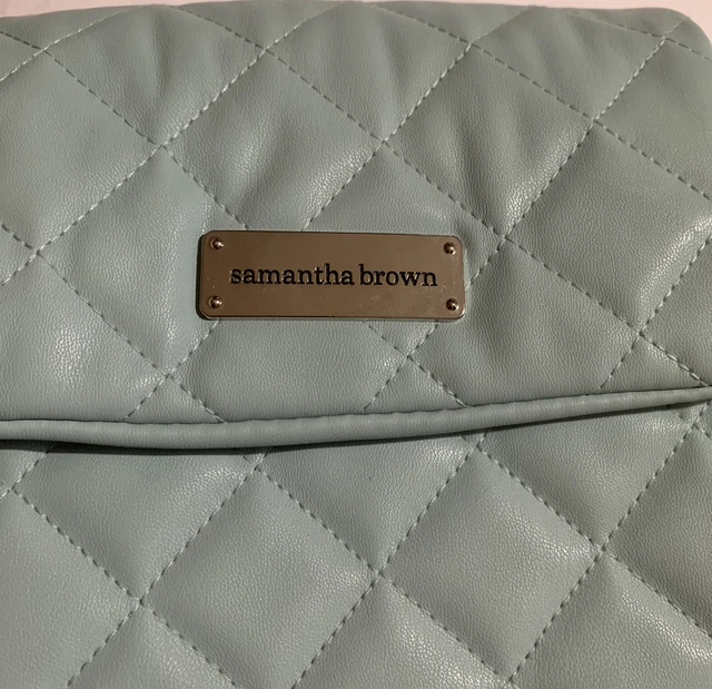Samantha Brown QUILTED Light Teal CrossBody Bag Purse NWT 6