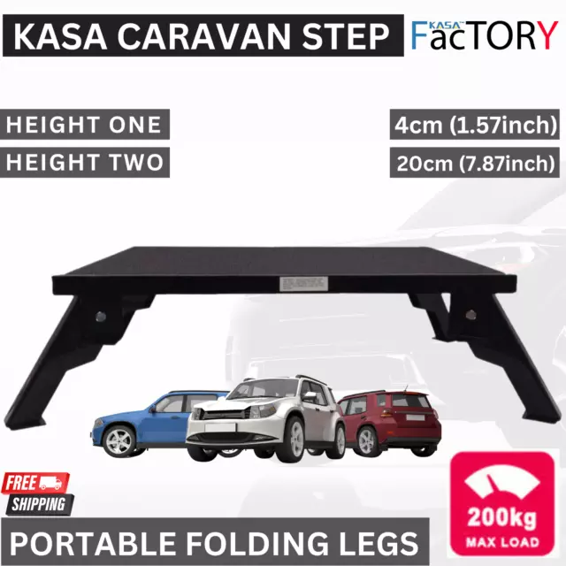 200KG Portable Folding Aluminium Step Caravan Accessories Ladder Stool Trailer