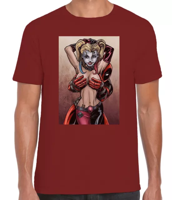 Harley Quinn Deadpool Love Ideal Gift Cool Retro Designer Mens Unisex T-Shirt
