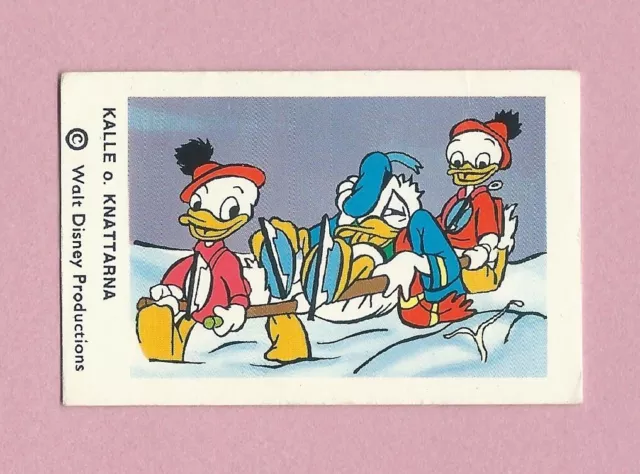 1965 Dutch Gum Card Disney Unnumbered Donald Duck, Huey, Dewey and Louie (3)