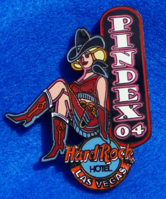 LAS VEGAS HOTEL BLONDE COW GIRL NEON STRIP SIGN PINDEX 2004 Hard Rock Cafe PIN