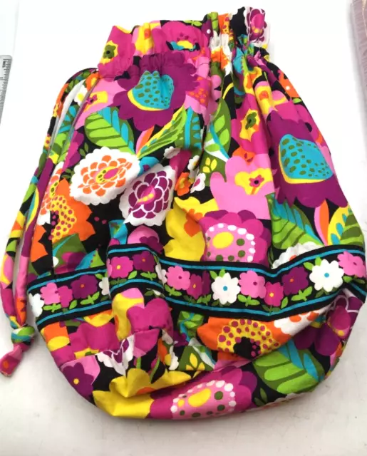 Vera Bradley Va Va Bloom Ditty Bag Lined Beach Wet Bathing Suit Drawstring EUC
