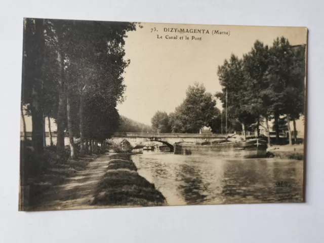 CPA 51 DIZY-MAGENTA - Le Canal et le Pont