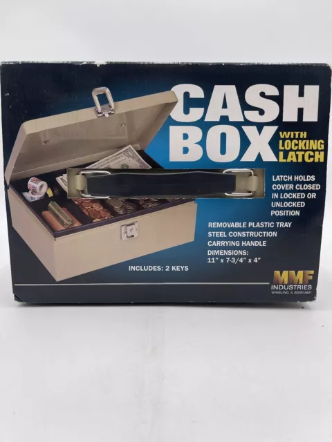 Steelmaster Heavy Duty Steel Cash Box with Locking Latch Cash Drawer