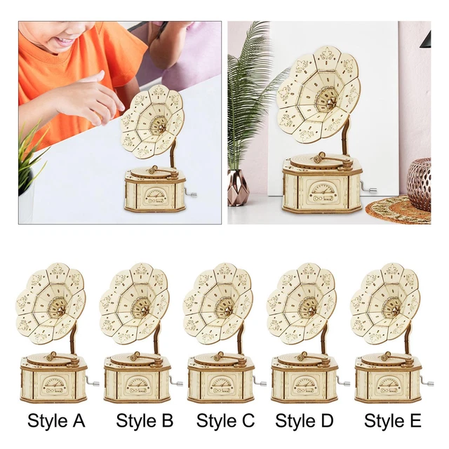 Boîte à Musique Puzzle En Bois à Assembler Soi-Même Mini Puzzle 3D