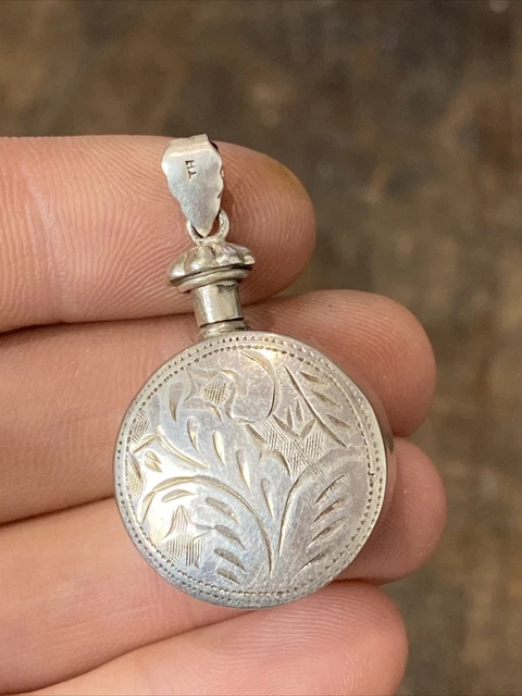 Ancien Pendentif Religieux Art Nouveau - Argent Massif 925 - Breloque Créateur