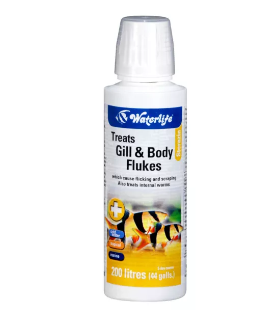Waterlife Sterazin Treats Gill and Body Flukes & Parasite Cure 100ml Bottle