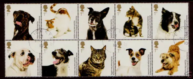 Great Britain 2010 Cats And Dogs Set Of 10  F. Used