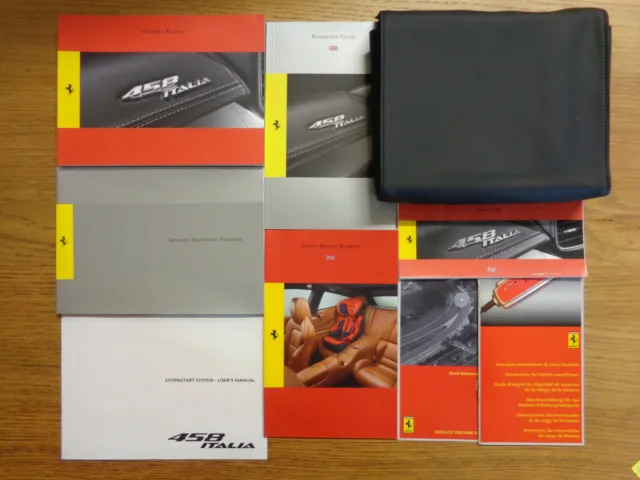 Ferrari 458 Italia Owners Handbook/Manual and Wallet