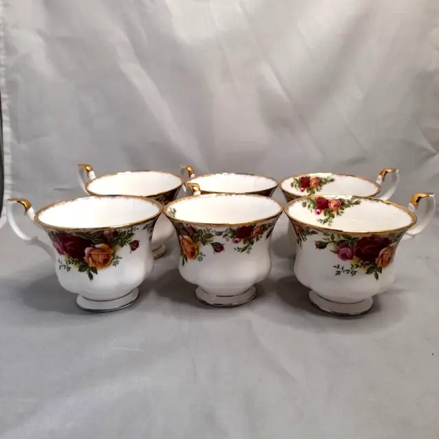 Set of 6 Royal Albert Old Country Roses Teacups