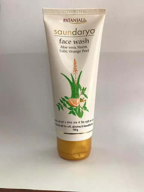 PATANJALI Saundarya Face Wash with Aloe Vera, Neem, Tulsi, Orange peel 100gm