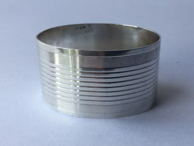 Solid Silver Napkin Ring Hallmarked Birmingham 1954 By John Rose 2