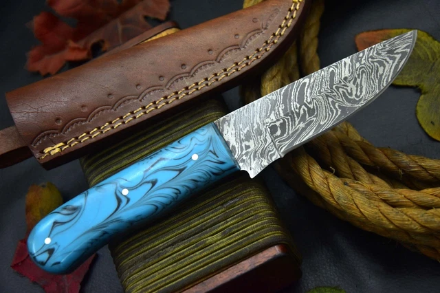 Custom 8.4"OAL Hand Forged Damascus Steel Hunting Knife Handmade (Q996-A) 3