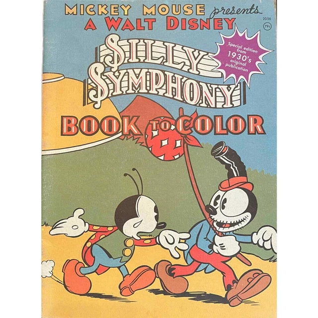 MICKEY MOUSE PRESENTS A WALT DISNEY SILLY SYMPHONY BOOK TO COLOR 1934 ...