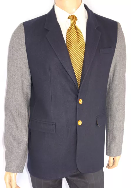 42R Paul Rizk NEW $395 Suit Jacket - Men 42 Navy 2Btn Wool Professor Blazer NWOT