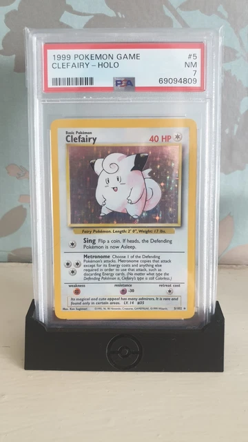 Pokemon Card 1999 Game Clefairy Holo Base Set #5/102 Graded Psa 7 !!