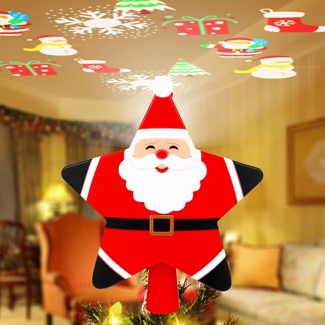CHRISTMAS STAR TOPPER Stars Lamp Projector Tree Decoration Elder £29.99