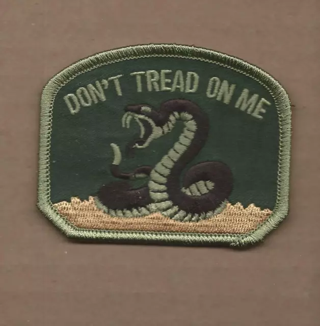 New 2 1/2 X 3 1/8" Don't Tread On Me Iron On Patch Free Shipping