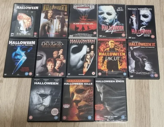 Halloween DVD Complete Collection Bundle Lot 13 Movies Michael Myers Zombie