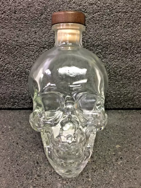 Crystal Head Vodka Glass Skull Empty Bottle 750mL Original Cork Dan Aykroyd