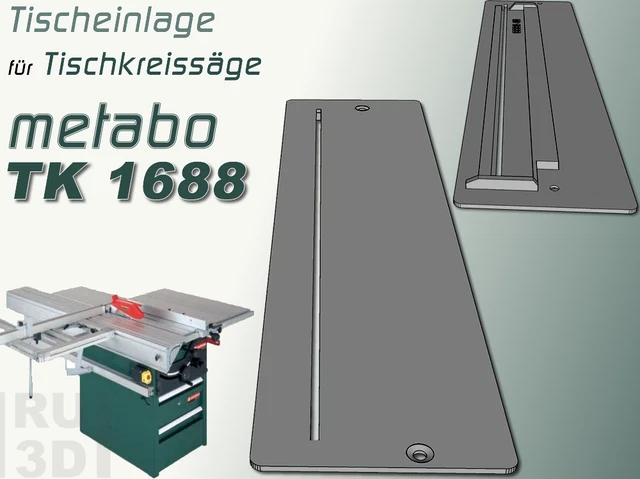 Inserto de mesa, inserto para sierra circular de mesa METABO TK 1688 cero hendidura o normal