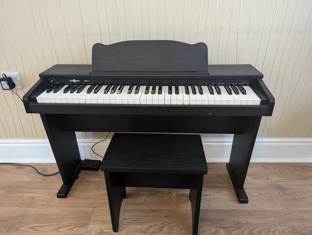 Piano Digital Ju00fanior JDP-1 Com Auscultadores, Preto Mate Na
