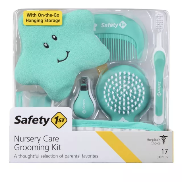 Safety 1st BABY Health Care Kit 17 Pieces Nursery Care Grooming Kit Aqua