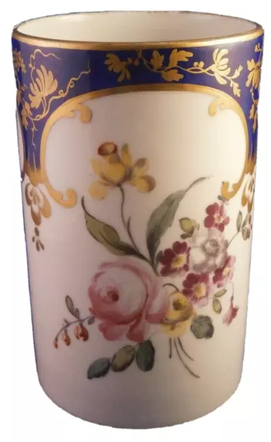 Antik 19thC Französischer Porzellan Krug Frankreich Stein Humpen Blumen