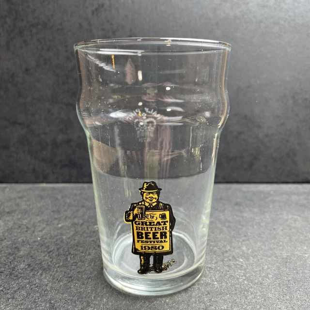 The Great British Beer Festival 1980 Vintage Souvenir halbes Pint Glas Getränk