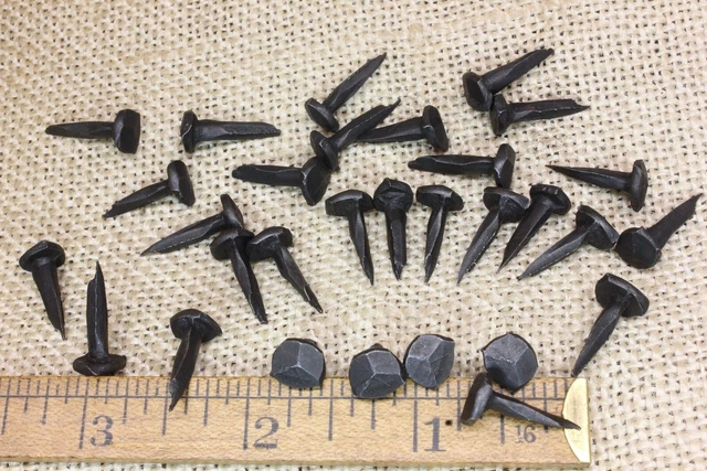 5/8" Rose head 30 nails square wrought iron vintage rustic Decorative historic