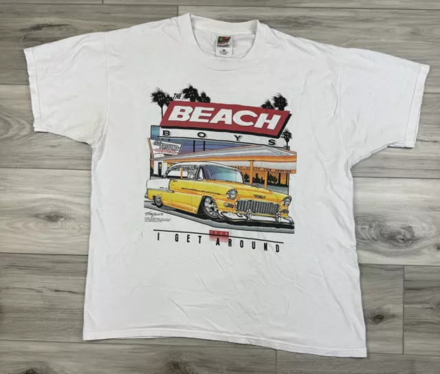 VINTAGE MENS XL Beach Boys GM Chevy Bel Air I Get Around T-Shirt 1998 ...