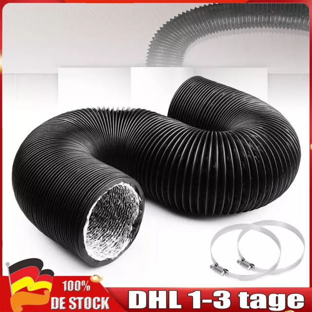 Ø100mm Flexrohr PVC Lüftungsrohr Abluftschlauch Flexibel Lüftungsschlauch 5m Neu