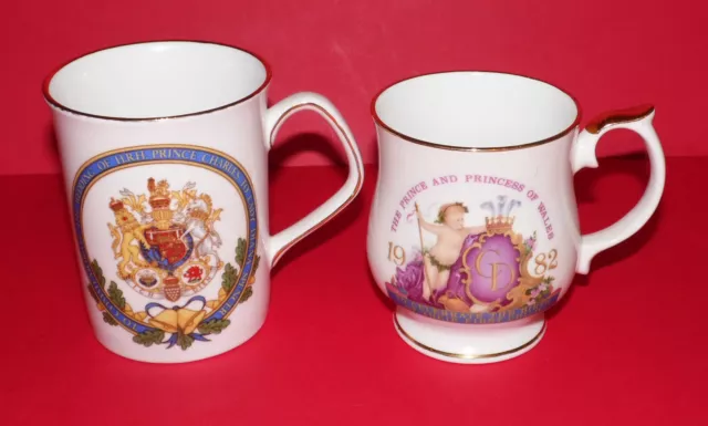 RINGTONS * Prince Charles & Princess Diana * 2 Collectable Fine Bone China Mugs