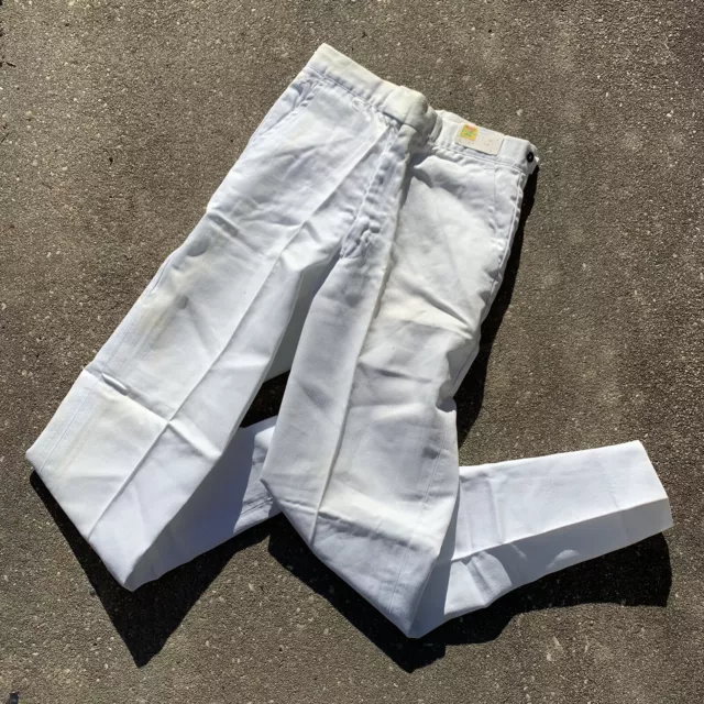 ✨NOS! 1960s Deadstock Dress White Pant Slacks VTG Mens Size 26x27✨