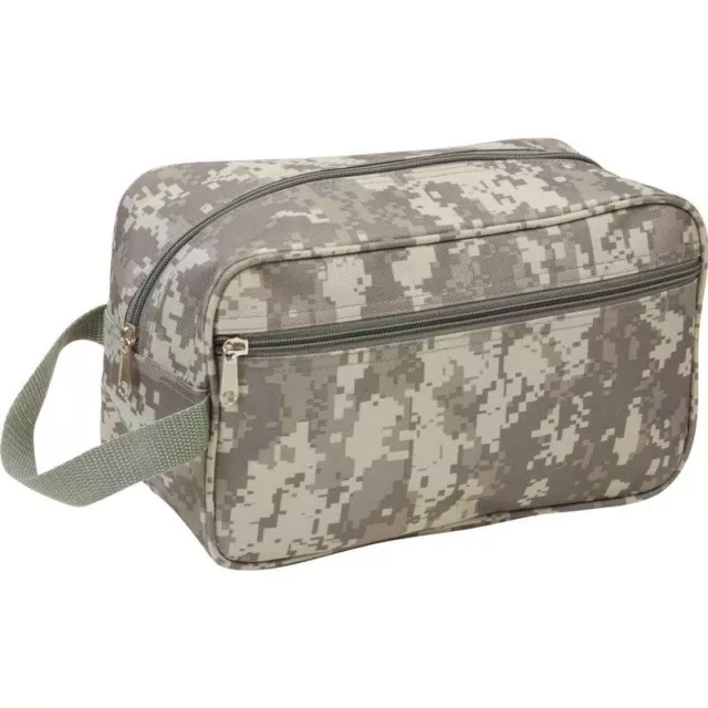 New Digital Camo Toiletry Bag Travel Shaving Kit Zippered Vanity Bathroom Tote